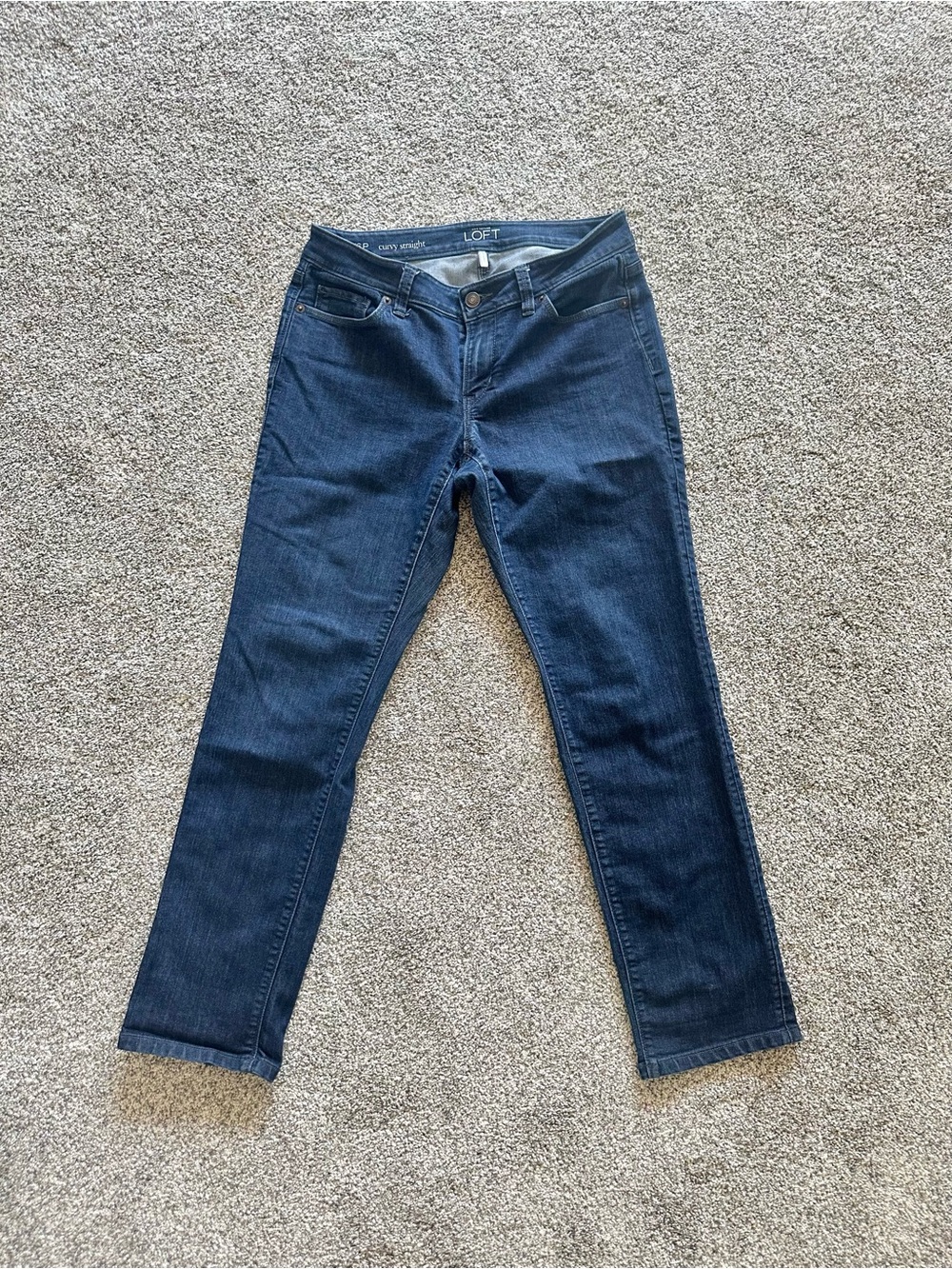✨ LOFT Dark Blue Women's Straight-Leg Jeans Women’s Size 6 Petite ✨